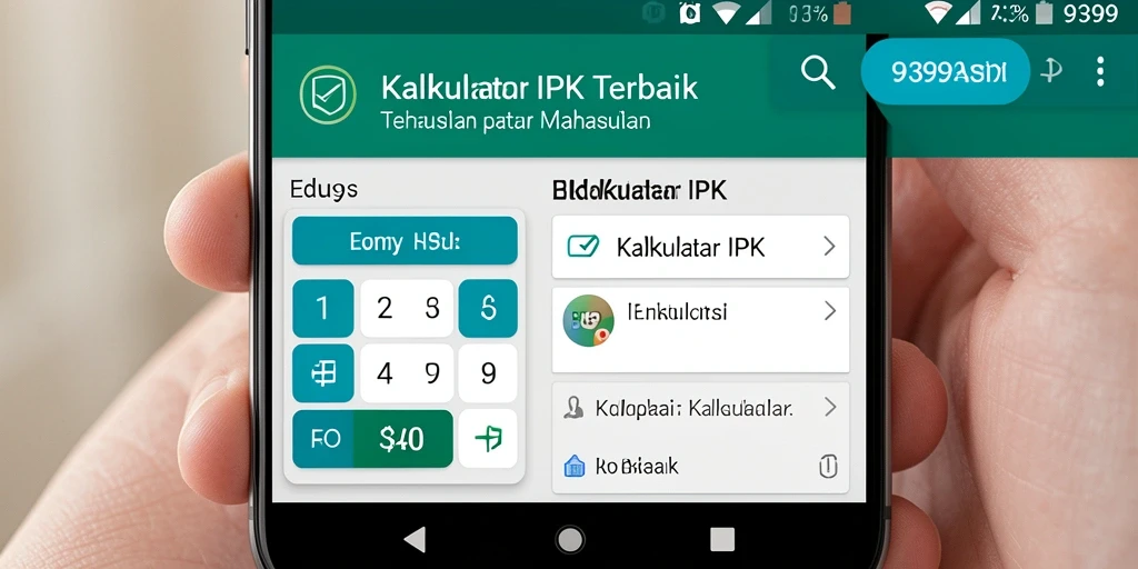 Antarmuka sederhana dan fungsional dari aplikasi Kalkulator IPK.