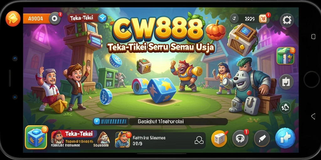 Tampilan antarmuka CW8888 dengan berbagai pilihan teka-teki menarik.
