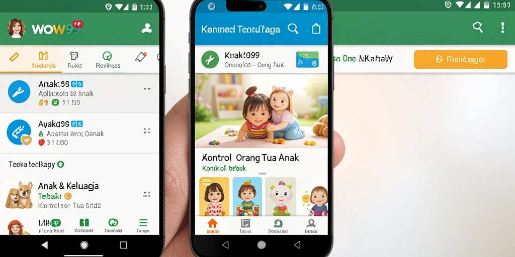 Tampilan antarmuka WOW99 untuk kontrol orang tua yang intuitif.